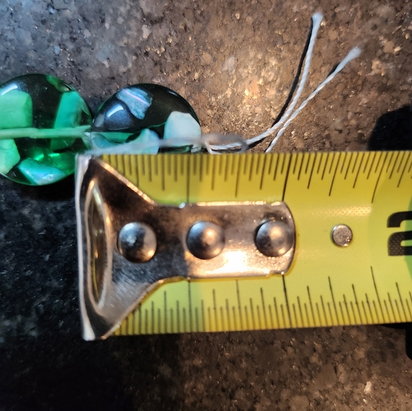 Green and White Mosaic Beads - Picture 6 of 6